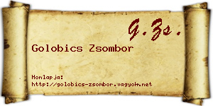 Golobics Zsombor névjegykártya